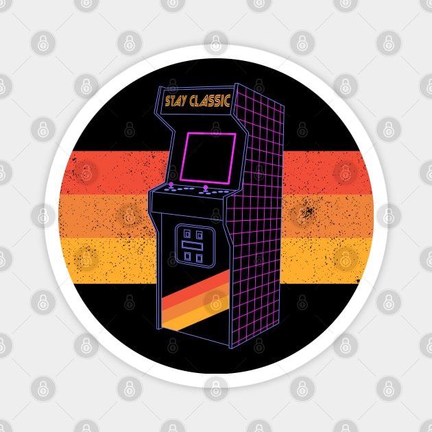 Stay Classic - Arcade 80s Magnet by Sachpica